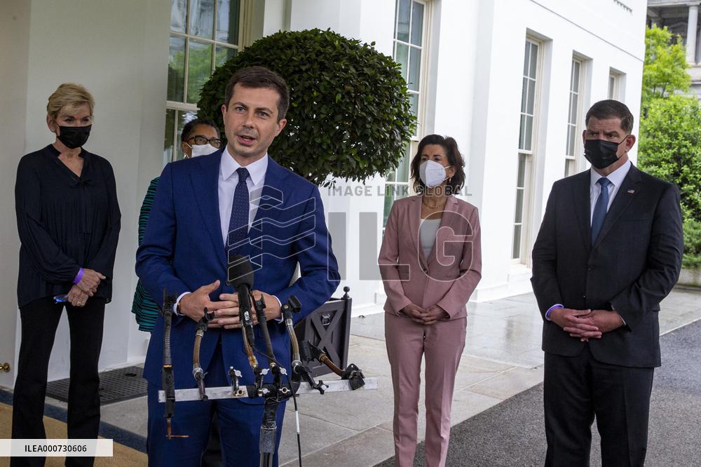 President Joe Biden Meeting for Jobs Report