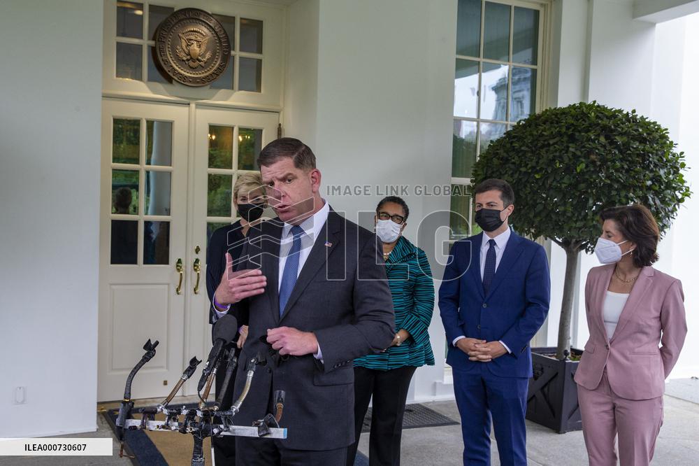 President Joe Biden Meeting for Jobs Report