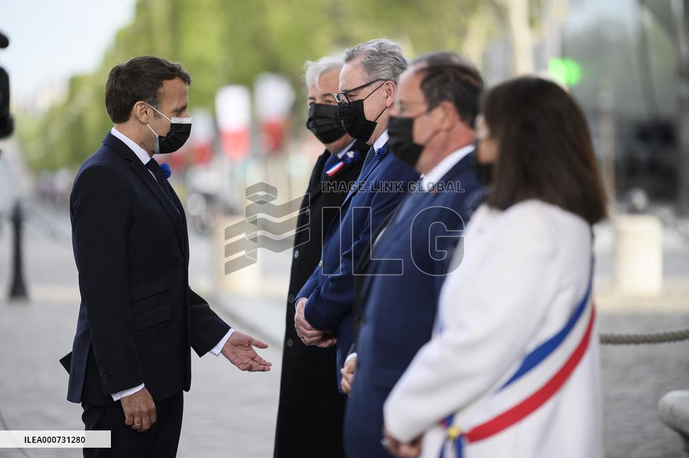 Macron at ceremony for 76th anniversary of WWII victory - Paris