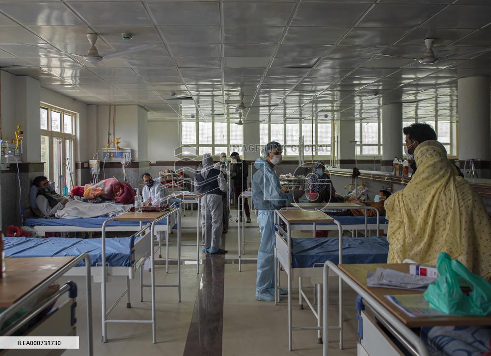 Covid Patients In Kashmir Hospital