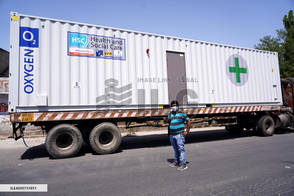 Oxygen Generation plant from UK arrived - India