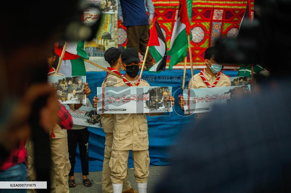 Mass rally against Israeli raid on Al-Aqsa Mosque - Gaza