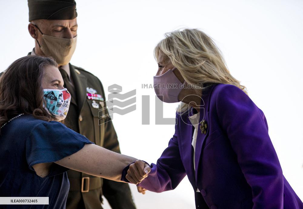 Jill Biden Visits Fort Carson Military Base - Colorado