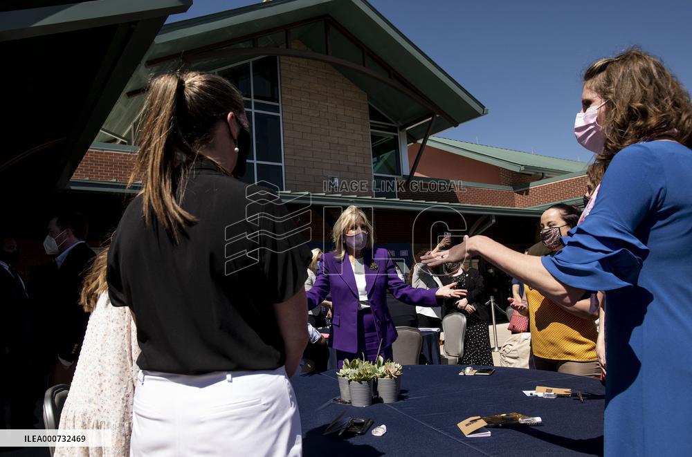 Jill Biden Visits Fort Carson Military Base - Colorado