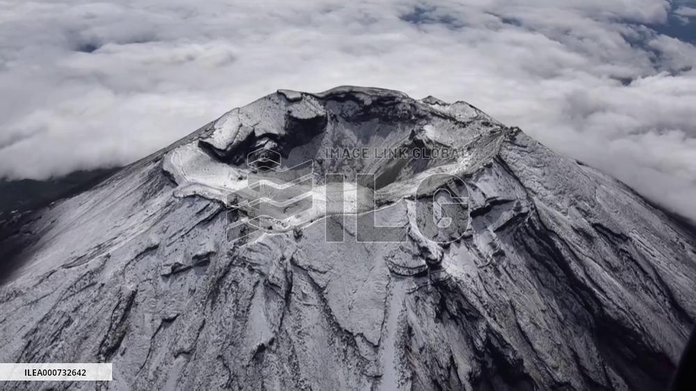 Snowcapped Mt. Fuji in Japan