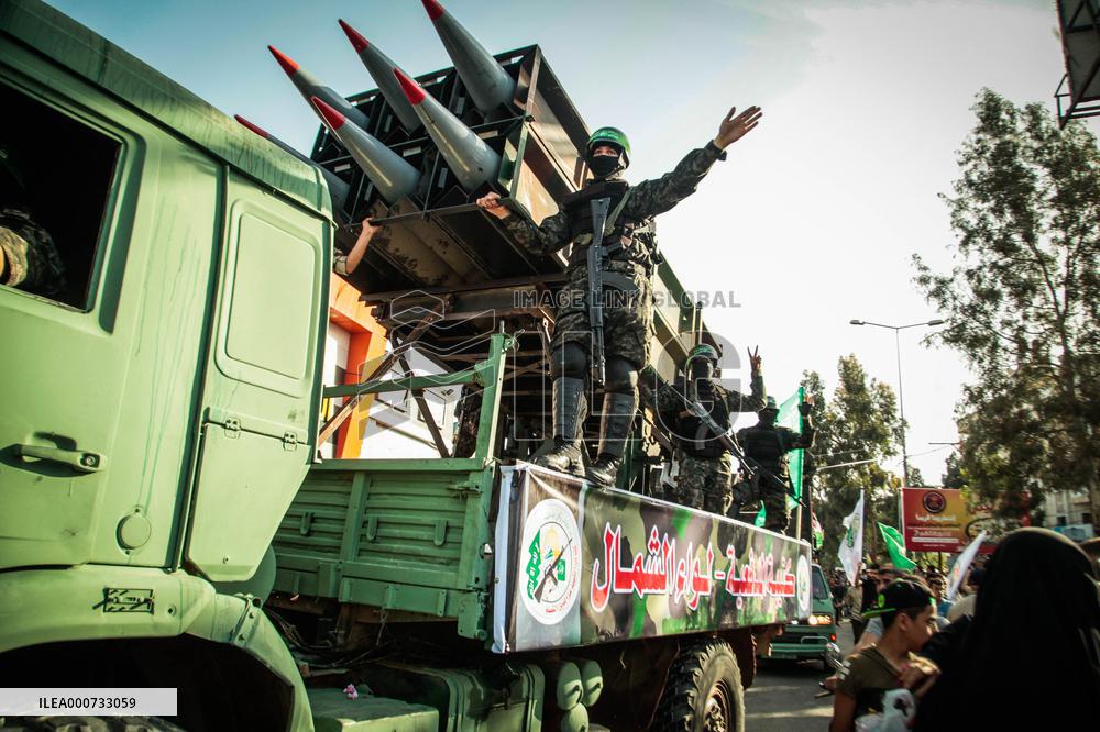 Al-Qassam Brigades Military Parade - Gaza