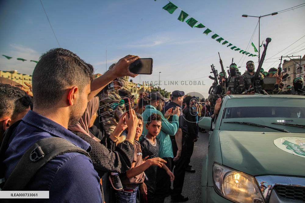 Al-Qassam Brigades Military Parade - Gaza