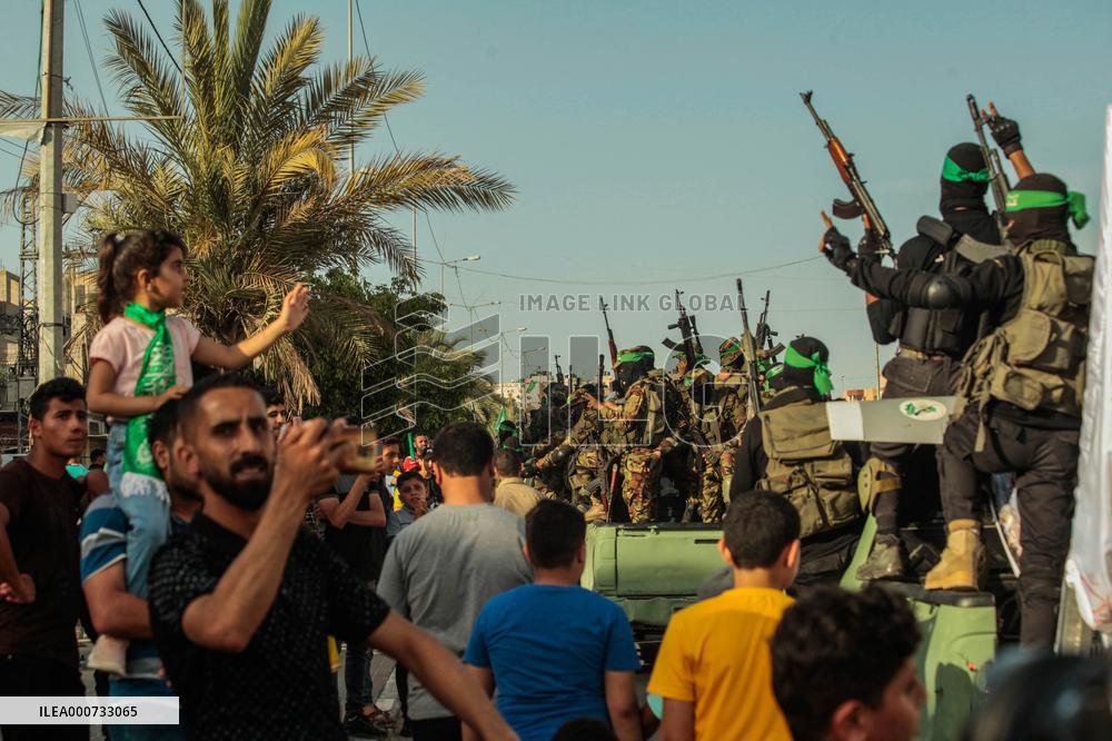 Al-Qassam Brigades Military Parade - Gaza