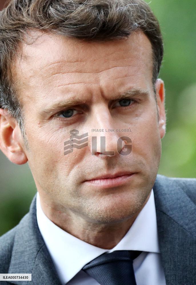 President Macron Visits Saint-Cirq-Lapopie