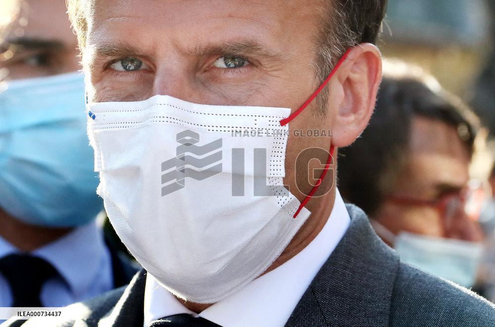 President Macron Visits Saint-Cirq-Lapopie