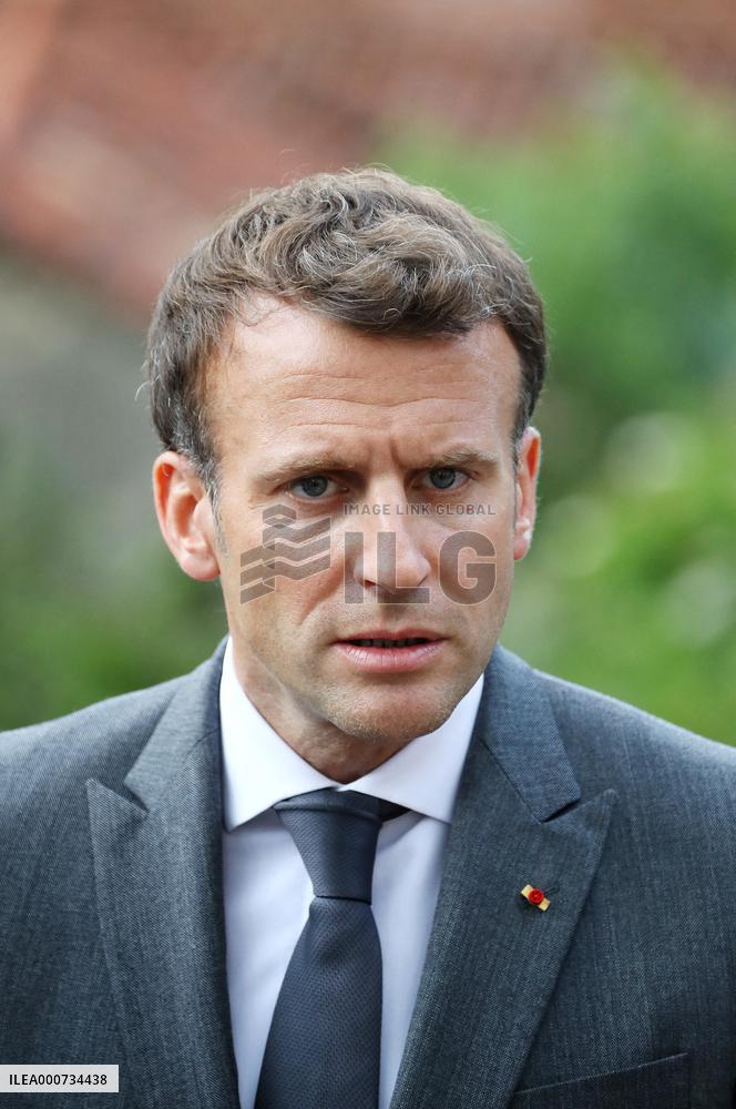 President Macron Visits Saint-Cirq-Lapopie