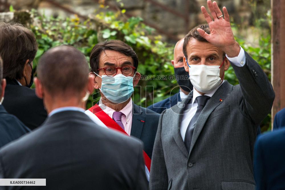 President Macron Visits Saint-Cirq-Lapopie