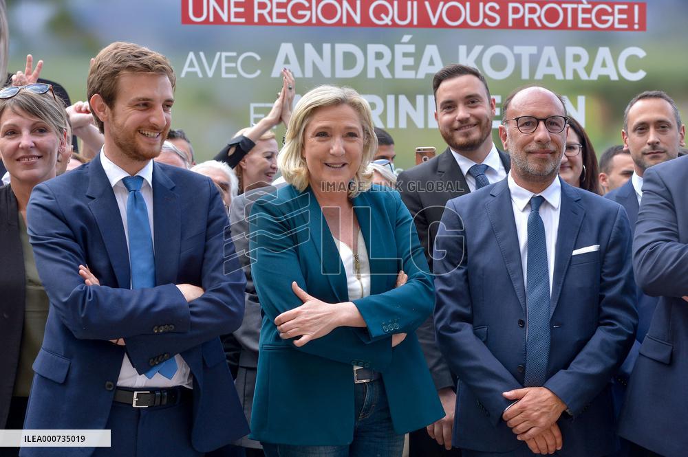 Marine Le Pen On The Campaign Trail - Saint-Chamond