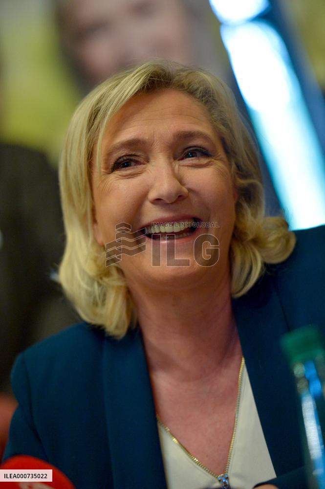Marine Le Pen On The Campaign Trail - Saint-Chamond