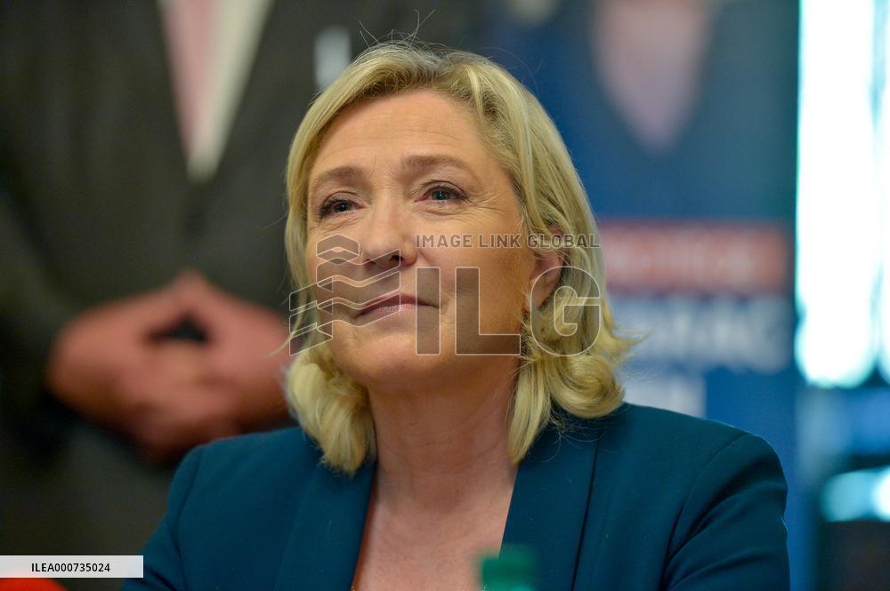 Marine Le Pen On The Campaign Trail - Saint-Chamond