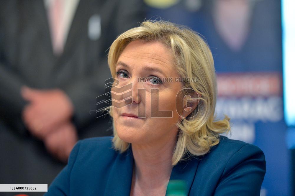Marine Le Pen On The Campaign Trail - Saint-Chamond