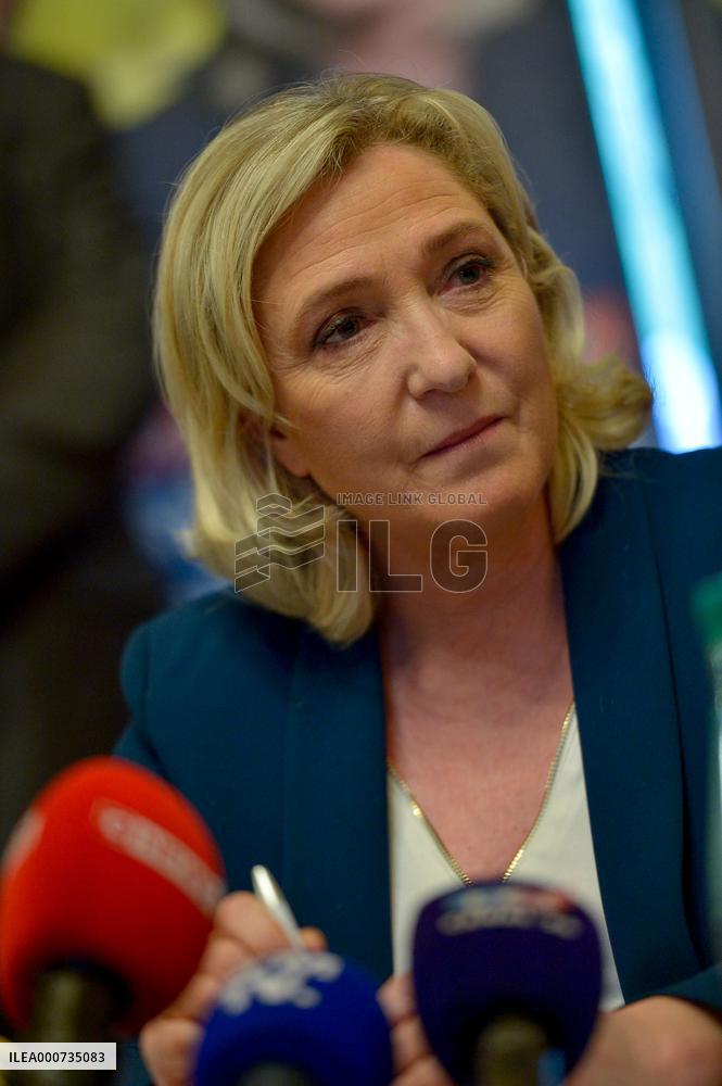 Marine Le Pen On The Campaign Trail - Saint-Chamond