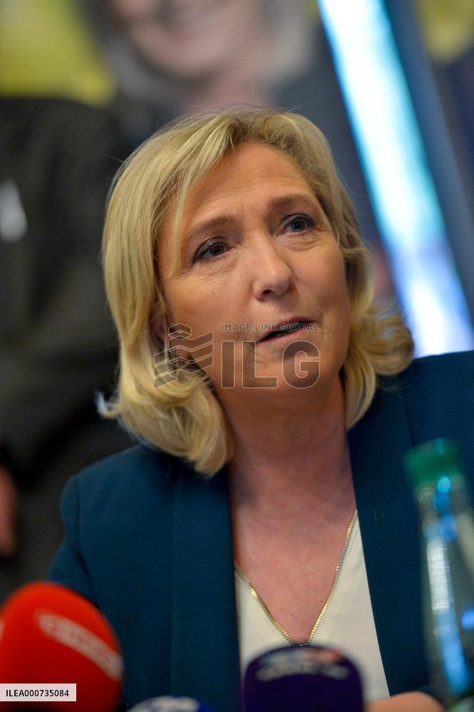 Marine Le Pen On The Campaign Trail - Saint-Chamond