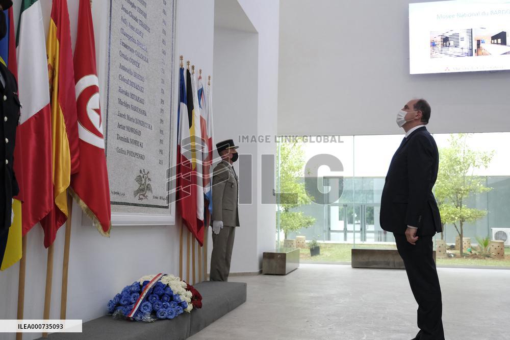 French PM Castex Visits Bardo Museum - Tunis