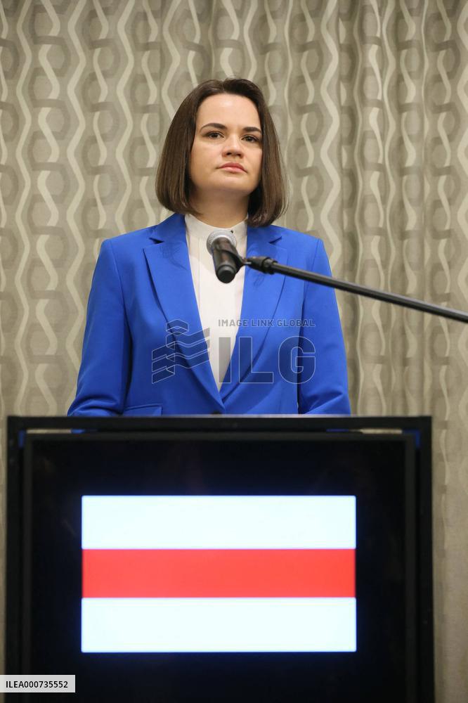 Belarusian opposition Svetlana Tikhanovskaya in Poland