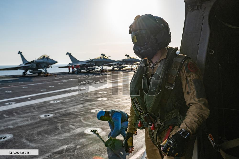 Jean Castex Aboard French Aircraft Carrier Charles-De-Gaulle - Toulon