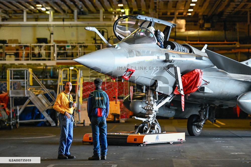 Jean Castex Aboard French Aircraft Carrier Charles-De-Gaulle - Toulon