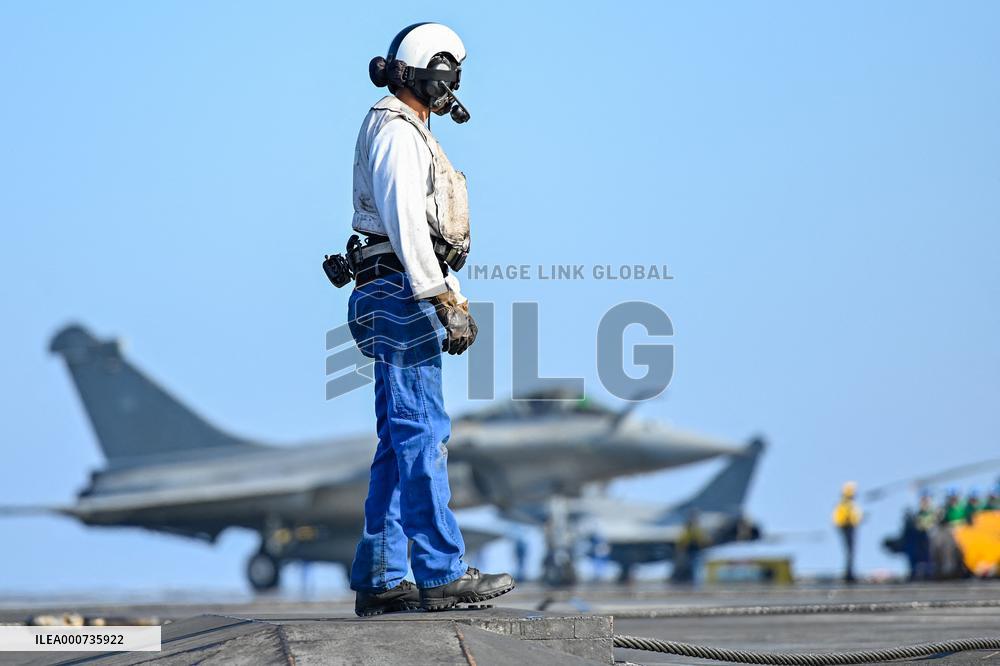 Jean Castex Aboard French Aircraft Carrier Charles-De-Gaulle - Toulon