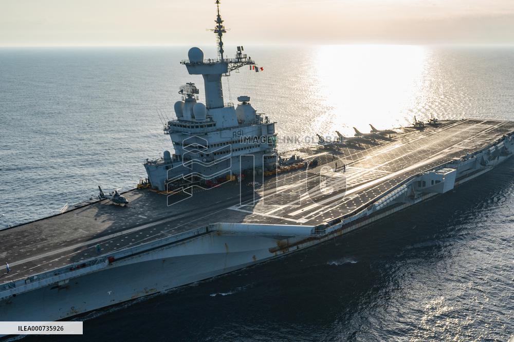 Jean Castex Aboard French Aircraft Carrier Charles-De-Gaulle - Toulon