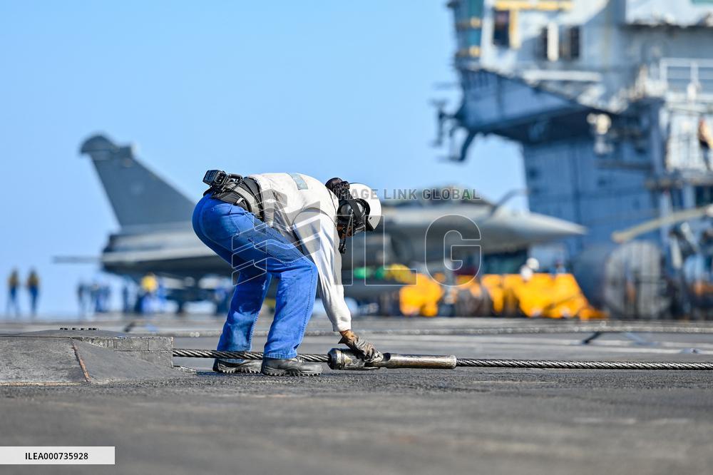 Jean Castex Aboard French Aircraft Carrier Charles-De-Gaulle - Toulon