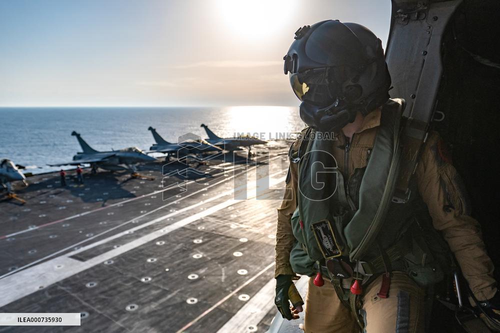 Jean Castex Aboard French Aircraft Carrier Charles-De-Gaulle - Toulon