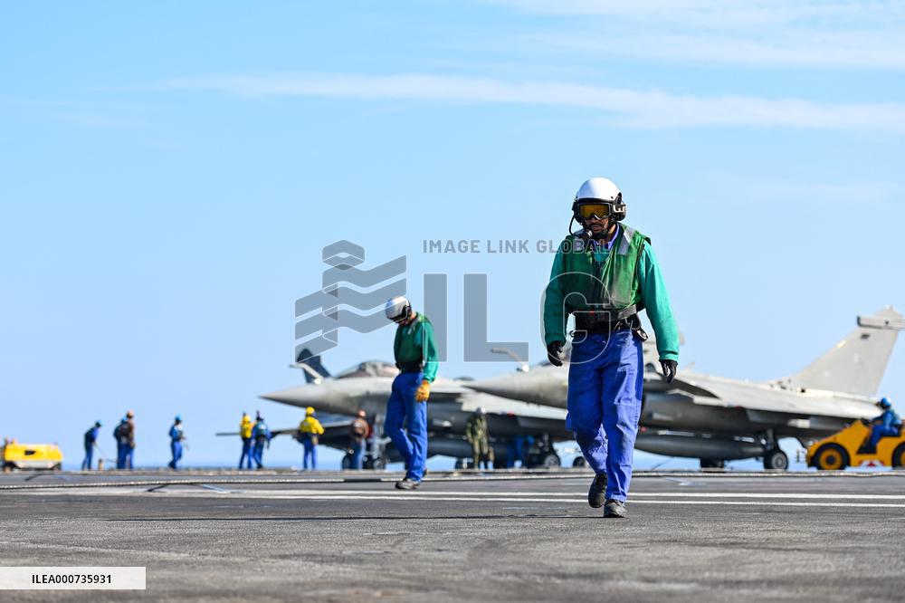 Jean Castex Aboard French Aircraft Carrier Charles-De-Gaulle - Toulon