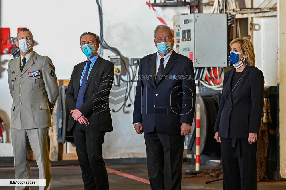 Jean Castex Aboard French Aircraft Carrier Charles-De-Gaulle - Toulon