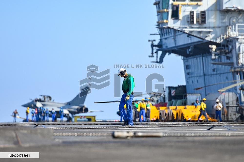 Jean Castex Aboard French Aircraft Carrier Charles-De-Gaulle - Toulon