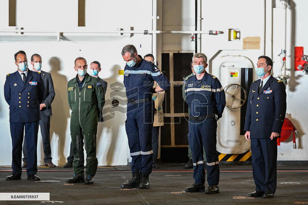 Jean Castex Aboard French Aircraft Carrier Charles-De-Gaulle - Toulon