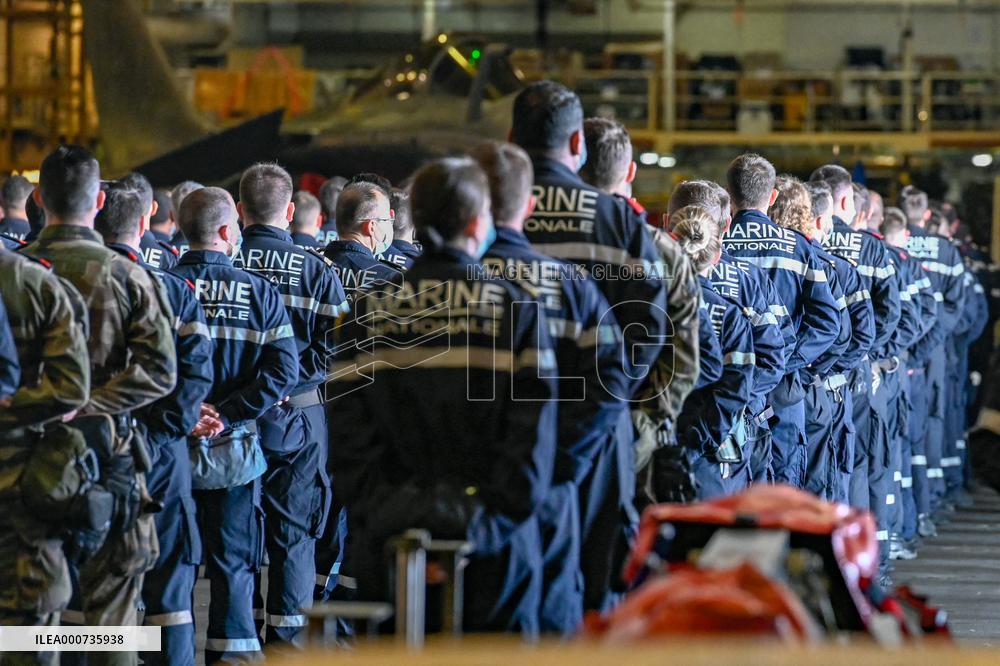 Jean Castex Aboard French Aircraft Carrier Charles-De-Gaulle - Toulon