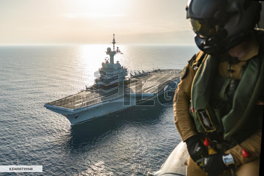 Jean Castex Aboard French Aircraft Carrier Charles-De-Gaulle - Toulon
