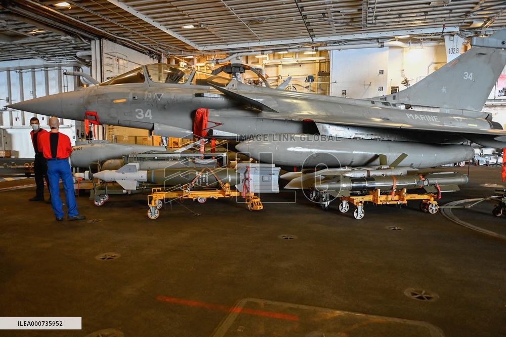 Jean Castex Aboard French Aircraft Carrier Charles-De-Gaulle - Toulon