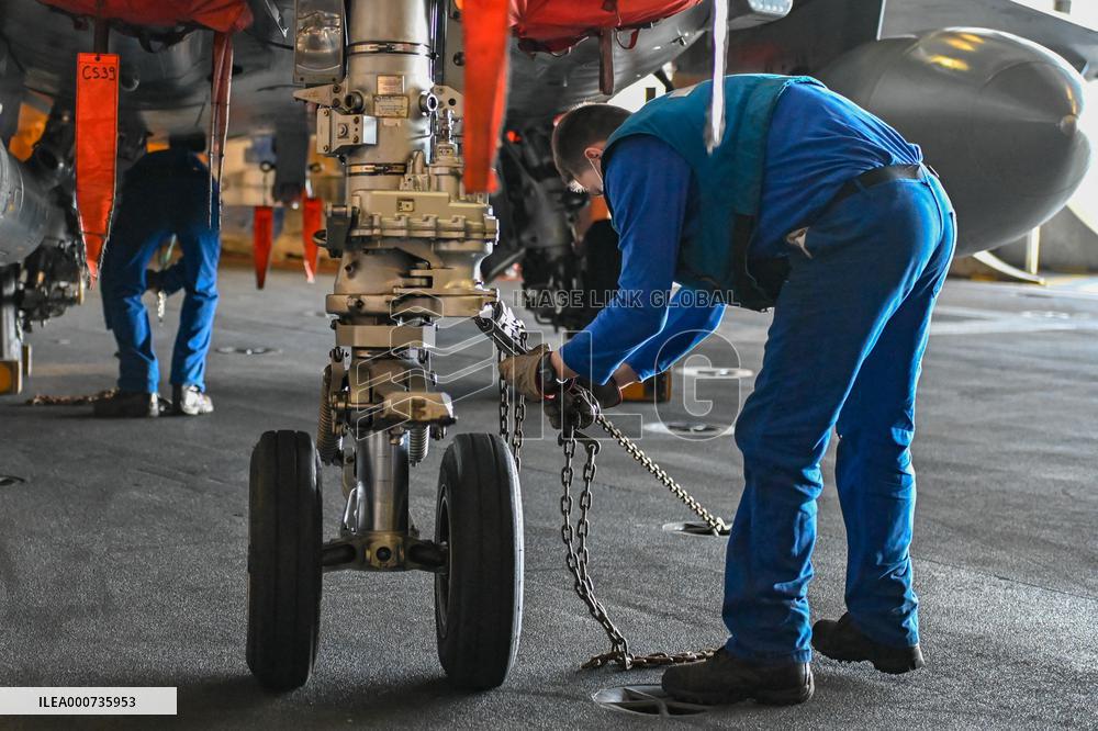 Jean Castex Aboard French Aircraft Carrier Charles-De-Gaulle - Toulon