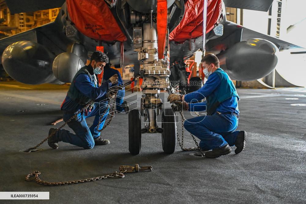 Jean Castex Aboard French Aircraft Carrier Charles-De-Gaulle - Toulon