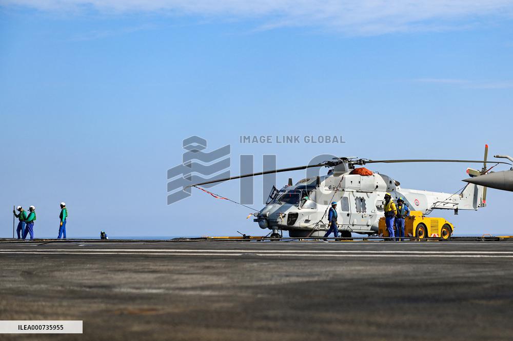 Jean Castex Aboard French Aircraft Carrier Charles-De-Gaulle - Toulon