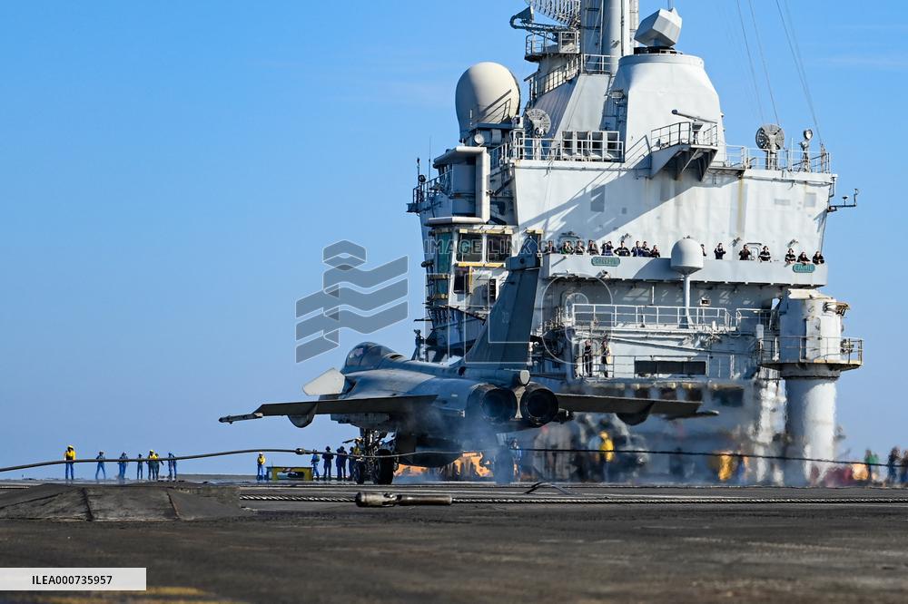 Jean Castex Aboard French Aircraft Carrier Charles-De-Gaulle - Toulon