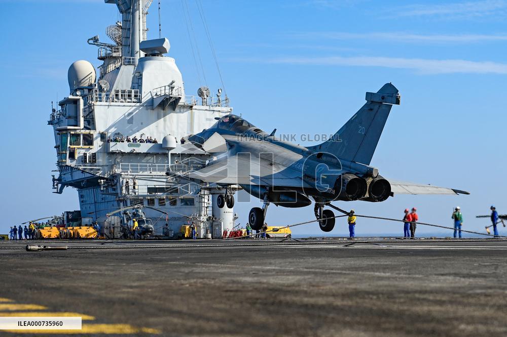Jean Castex Aboard French Aircraft Carrier Charles-De-Gaulle - Toulon