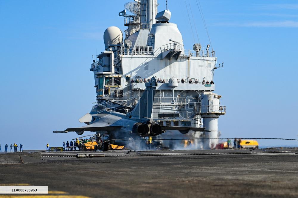 Jean Castex Aboard French Aircraft Carrier Charles-De-Gaulle - Toulon