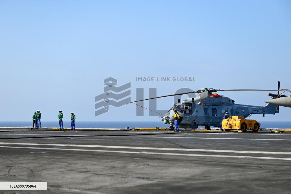 Jean Castex Aboard French Aircraft Carrier Charles-De-Gaulle - Toulon