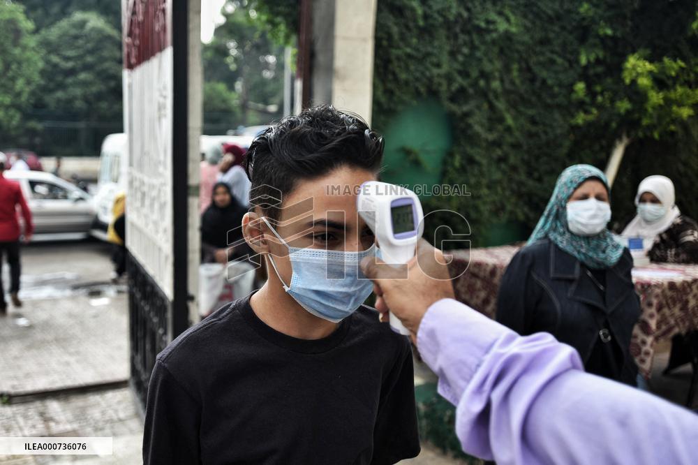 Covid Measures During Certificate Exams In Giza - Egypt