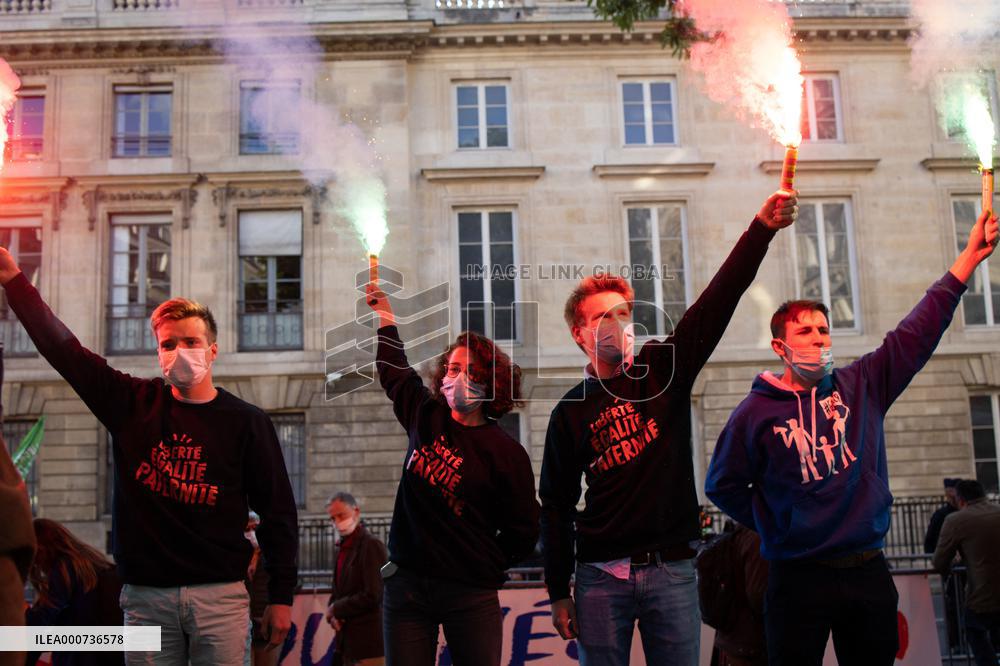 Manif Pour Tous Protest Against A Planed Bill On Bio-Ethic - Paris