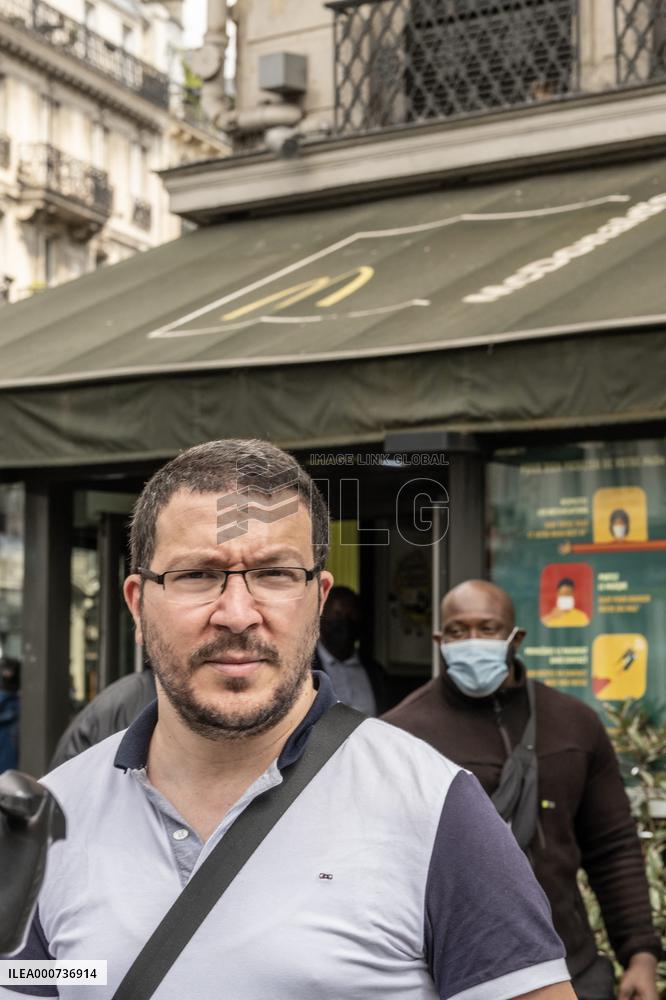 Protest in front of McDonald's restaurant - Paris