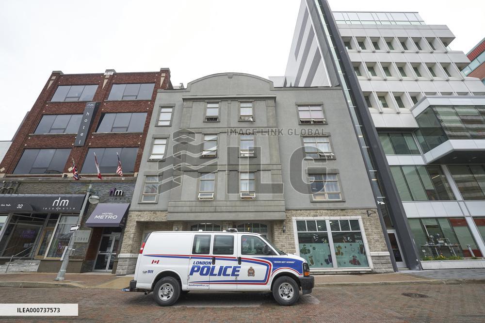 Tribute At The Scene Of Sunday's Hate-Motivated Vehicle Attack - Ontario