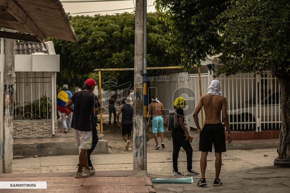 Protest Against Fifa Quatar World Cup 2022 Match Between Colombia And Argentina