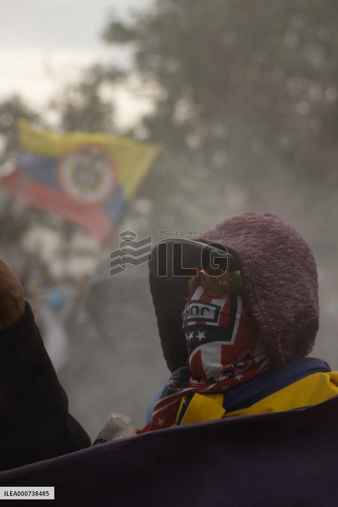 Protest Against Fifa Quatar World Cup 2022 Match Between Colombia And Argentina